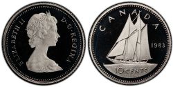 10 CENTS -  10 CENTS 1983 (PR) -  1983 CANADIAN COINS