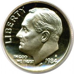 10 CENTS -  10 CENTS 1984 S (PR) -  PIÈCES DES ÉTATS-UNIS 1984