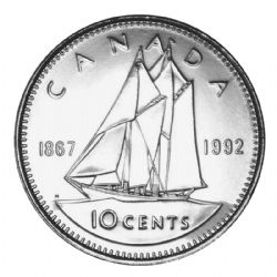10 CENTS -  10 CENTS 1992 -  1992 CANADIAN COINS
