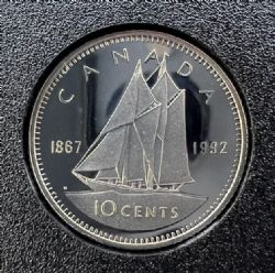 10 CENTS -  10 CENTS 1992 (PR) -  1992 CANADIAN COINS