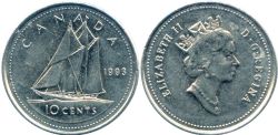 10 CENTS -  10 CENTS 1993 -  1993 CANADIAN COINS