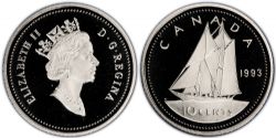10 CENTS -  10 CENTS 1993 (PR) -  1993 CANADIAN COINS