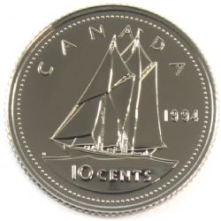 10 CENTS -  10 CENTS 1994 (PL) -  PIÈCES DU CANADA 1994