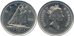 10 CENTS -  10 CENTS 1995 - BRILLANT INCIRCULÉ (BU) -  1995 CANADIAN COINS