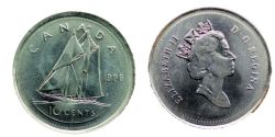 10 CENTS -  10 CENTS 1996 - BRILLANT INCIRCULÉ (BU) -  1996 CANADIAN COINS