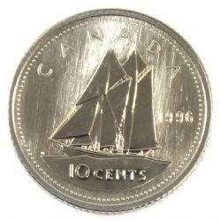 10 CENTS -  10 CENTS 1996 (SP) -  PIÈCES DU CANADA 1996