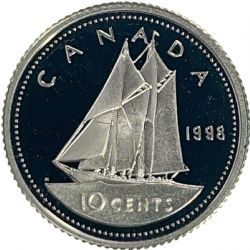 10 CENTS -  10 CENTS 1998 (PR) -  1998 CANADIAN COINS