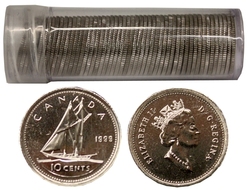 10 CENTS -  10 CENTS 1999 - LOT DE 50 PIÈCES (PL) -  PIÈCES DU CANADA 1999