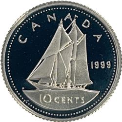 10 CENTS -  10 CENTS 1999 (PR) -  1999 CANADIAN COINS