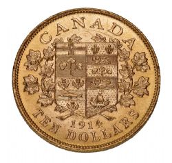10 DOLLARS -  PIÈCE DE 10 DOLLARS EN OR 1914 -  1914 CANADIAN COINS