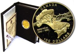 100 DOLLARS -  350E ANNIVERSAIRE DE LA VILLE DE MONTRÉAL -  PIÈCES DU CANADA 1992 17