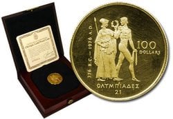 100 DOLLARS -  LES OLYMPIQUES DE MONTRÉAL -  PIÈCES DU CANADA 1976 01B