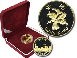 1000 YUAN -  HONG KONG - PIÈCE EN OR 22 CARATS 1997