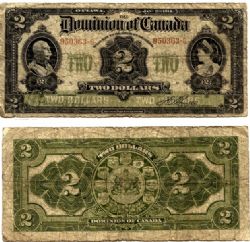 1914 -  2 DOLLARS 1914, BOVILLE