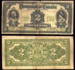 1914 -  2 DOLLARS 1914, BOVILLE
