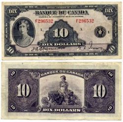 1935 -  10 DOLLARS 1935, OSBORNE/TOWERS SÉRIE F