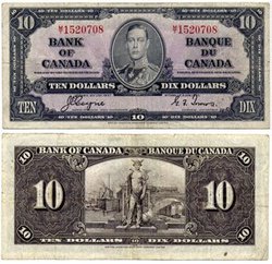 1937 -  10 DOLLARS 1937, COYNE/TOWERS (VF)