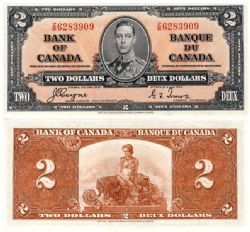 1937 -  2 DOLLARS 1937, COYNE/TOWERS PRÉFIXES Z/B