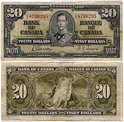 1937 -  20 DOLLARS 1937, GORDON/TOWERS (F)