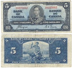 1937 -  5 DOLLARS 1937, COYNE/TOWERS (F)