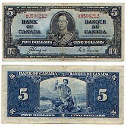 1937 -  5 DOLLARS 1937, COYNE/TOWERS (VF)
