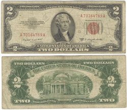 1953 -  2 DOLLARS 1953 DES ÉTATS-UNIS (VG)