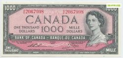 1954 - PORTRAIT MODIFIE -  1000 DOLLARS 1954, THIESSEN/CROW PRÉFIXES A/K