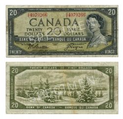 1954 - PORTRAIT MODIFIE -  20 DOLLARS 1954, BEATTIE/COYNE (G)