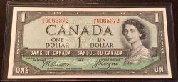 1954 - VISAGE DU DIABLE -  1 DOLLAR 1954, BEATTIE/COYNE PRÉFIXE H/A
