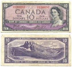 1954 - VISAGE DU DIABLE -  10 DOLLARS 1954, BEATTIE/COYNE (VF)