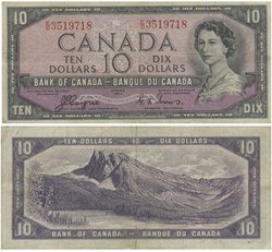 1954 - VISAGE DU DIABLE -  10 DOLLARS 1954, COYNE/TOWERS (F)