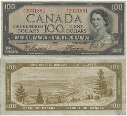 1954 - VISAGE DU DIABLE -  100 DOLLARS 1954, BEATTIE/COYNE (F)