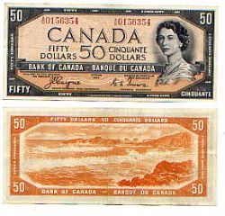 1954 - VISAGE DU DIABLE -  50 DOLLARS 1954, COYNE/TOWERS