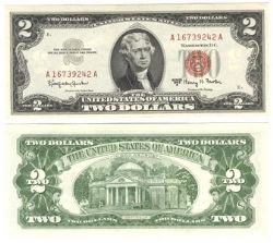 1963 -  2 DOLLARS 1963 DES ÉTATS-UNIS