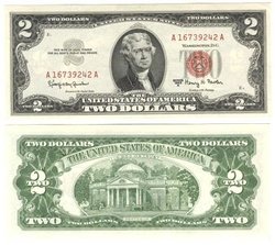 1963 -  2 DOLLARS DES ÉTATS-UNIS