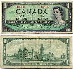 1967 -  1 DOLLAR 1867-1967, BEATTIE/RASMINSKY (F)