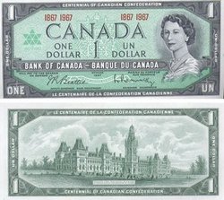 1967 -  1 DOLLAR 1867-1967, BEATTIE/RASMINSKY (UNC)