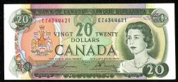 1969 -  20 DOLLARS 1969, LAWSON/BOUEY PRÉFIXE EZ