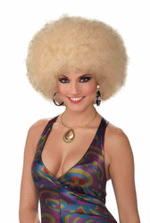 1970 -  PERRUQUE AFRO - BLONDE (ADULTE) -  AFRO