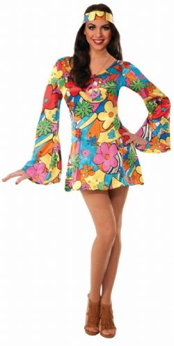 1970 -  ROBE SENSATIONNELLE GO-GO DE HIPPIE (ADULTE)