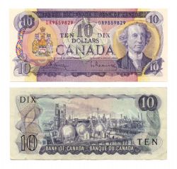 1971 -  10 DOLLARS 1971, BOUEY/RASMINSKY