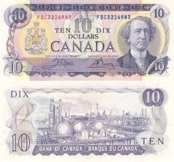 1971 -  10 DOLLARS 1971, CROW/BOUEY PRÉFIXES FDC