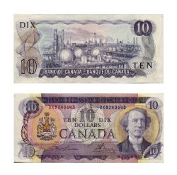 1971 -  10 DOLLARS 1971, LAWSON/BOUEY PRÉFIXES DX(EF)