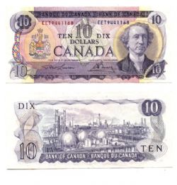 1971 -  10 DOLLARS 1971, LAWSON/BOUEY PRÉFIXES EET