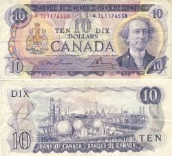 1971 -  10 DOLLARS 1971, LAWSON/BOUEY PRÉFIXES TL