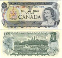1973 -  1 DOLLAR 1973, CROW/BOUEY