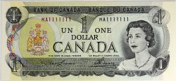 1973 -  1 DOLLAR 1973, LAWSON/BOUEY - BILLET RADAR: NUMÉROS 
