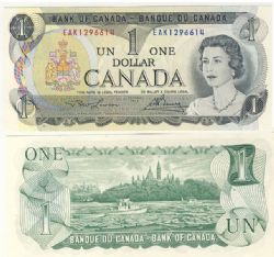 1973 -  1 DOLLAR 1973, LAWSON/BOUEY PRÉFIXES EAK