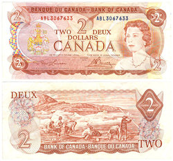 1974 -  2 DOLLARS 1974, LAWSON/BOUEY (VF)