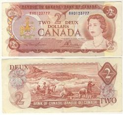 1974 -  2 DOLLARS 1974, LAWSON/BOUEY (VG)